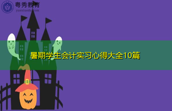 暑期学生会计实习心得大全10篇