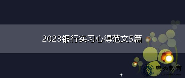 2023银行实习心得范文5篇