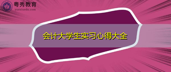 会计大学生实习心得大全