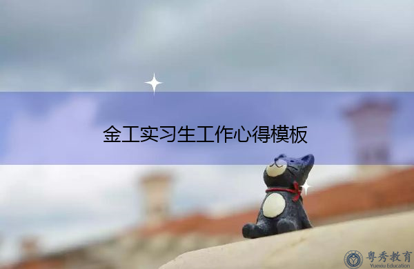 金工实习生工作心得模板