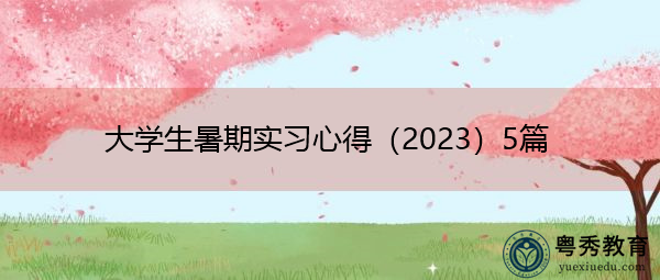 大学生暑期实习心得(2023)5篇 大学生暑期实习心得(2023)5篇