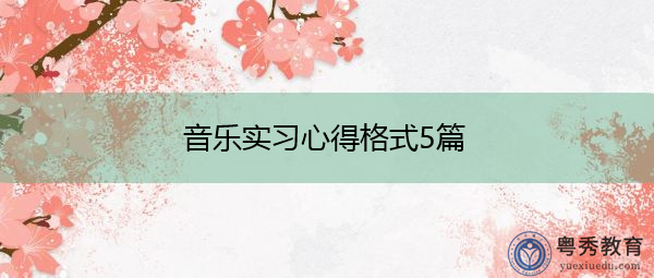 音乐实习心得格式5篇