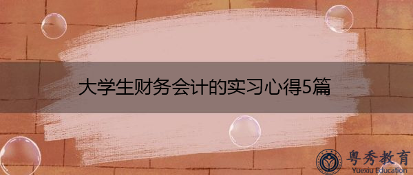 大学生财务会计的实习心得5篇 大学生财务会计的实习心得5篇