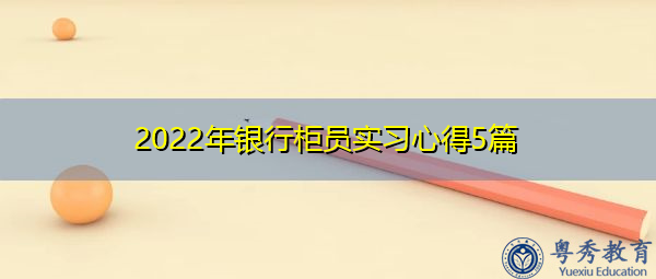 2022年银行柜员实习心得5篇 2022年银行柜员实习心得5篇