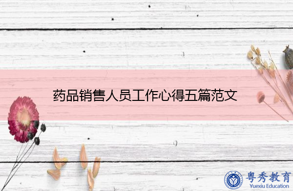 药品销售人员工作心得五篇范文