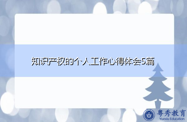 知识产权的个人工作心得体会5篇 知识产权的个人工作心得体会5篇