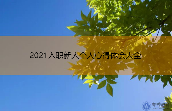 2021入职新人个人心得体会大全 2021入职新人个人心得体会大全