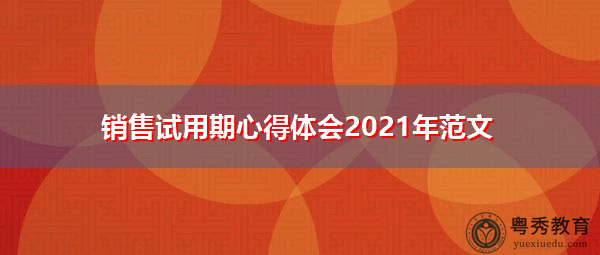 销售试用期心得体会2021年范文 销售试用期心得体会2021年范文