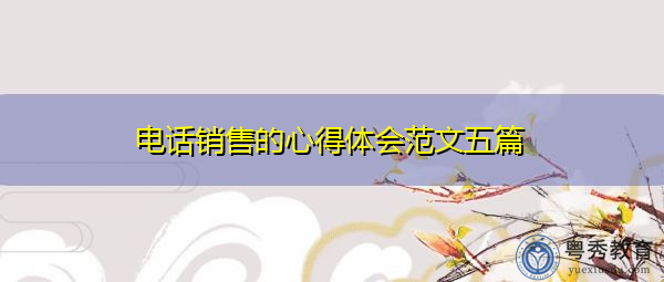 电话销售的心得体会范文五篇
