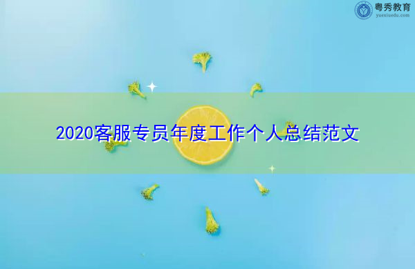2020客服专员年度工作个人总结范文 2020客服专员年度工作个人总结范文