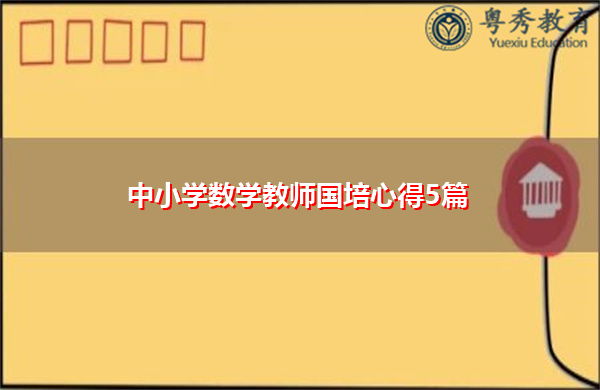 中小学数学教师国培心得5篇