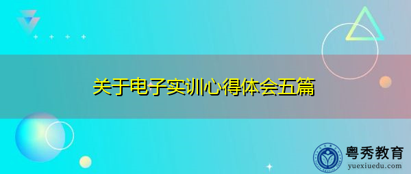 关于电子实训心得体会五篇 关于电子实训心得体会五篇