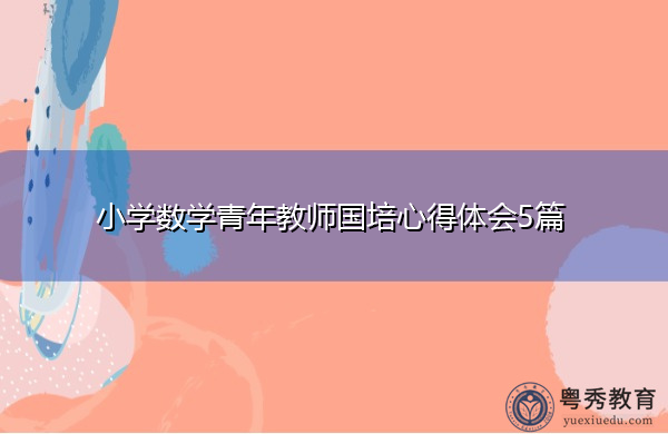 小学数学青年教师国培心得体会5篇