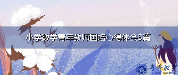 小学数学青年教师国培心得体会5篇