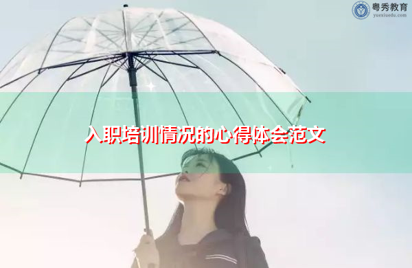 入职培训情况的心得体会范文