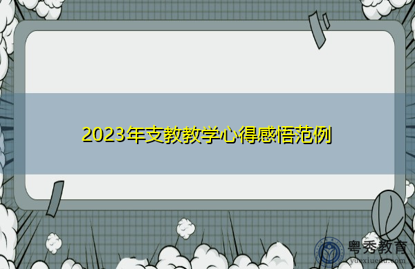 2023年支教教学心得感悟范例