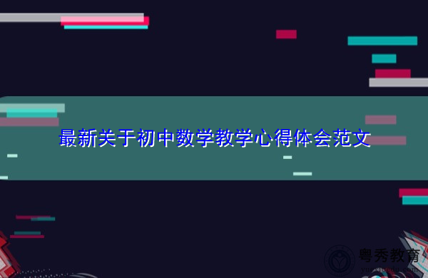 最新关于初中数学教学心得体会范文
