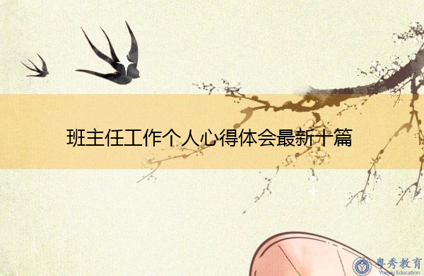 班主任工作个人心得体会最新十篇