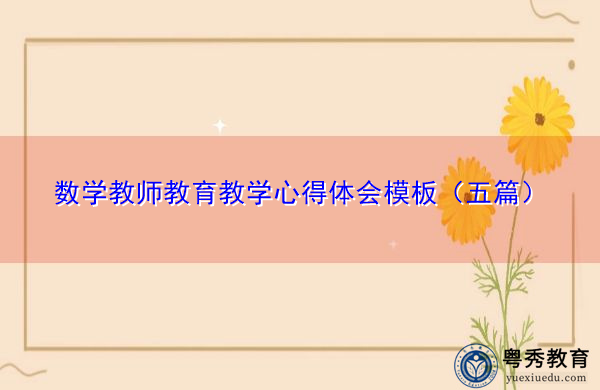 数学教师教育教学心得体会模板（五篇）