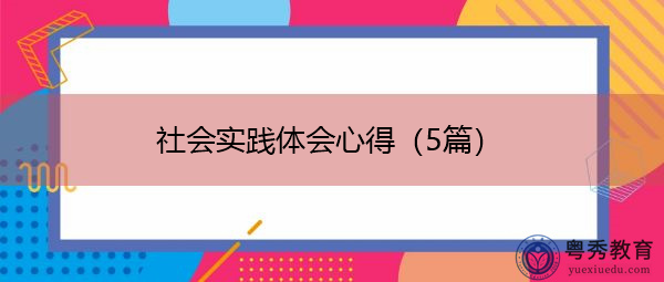 社会实践体会心得（5篇）