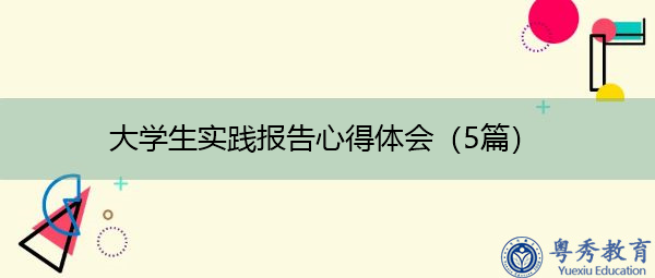 大学生实践报告心得体会（5篇）