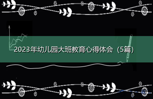 2023年幼儿园大班教育心得体会（5篇）