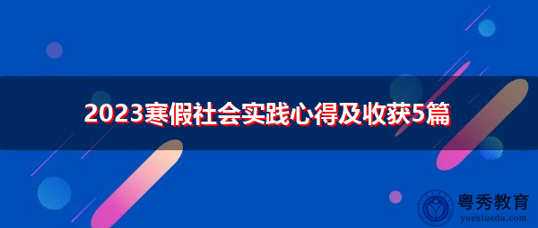 2023寒假社会实践心得及收获5篇