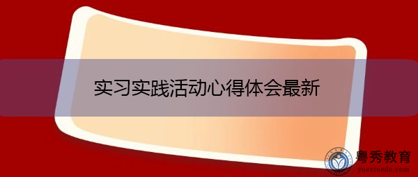 实习实践活动心得体会最新