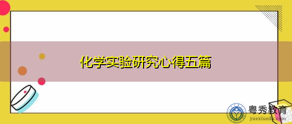 化学实验研究心得五篇