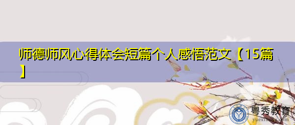 师德师风心得体会短篇个人感悟范文【15篇】