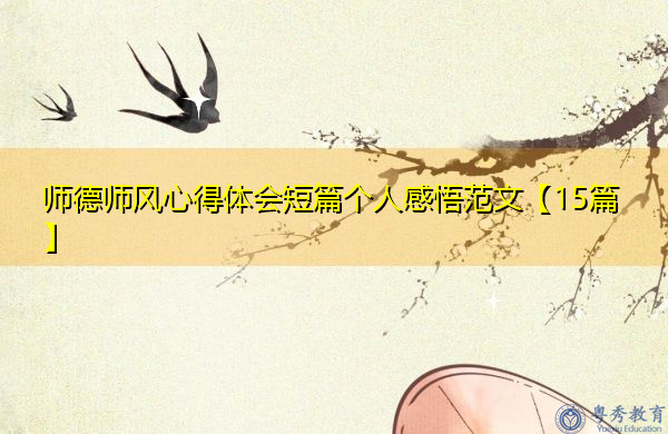师德师风心得体会短篇个人感悟范文【15篇】