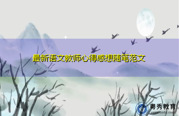 最新语文教师心得感想随笔范文