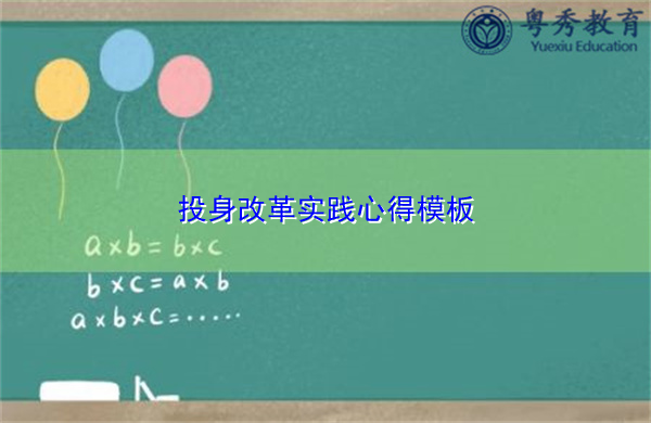 投身改革实践心得模板 投身改革实践心得模板