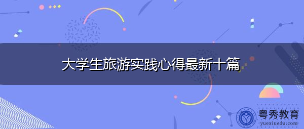 大学生旅游实践心得最新十篇