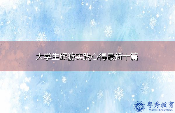 大学生旅游实践心得最新十篇
