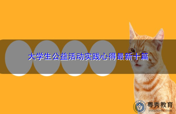 大学生公益活动实践心得最新十篇 大学生公益活动实践心得最新十篇