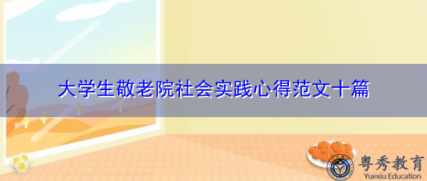 大学生敬老院社会实践心得范文十篇