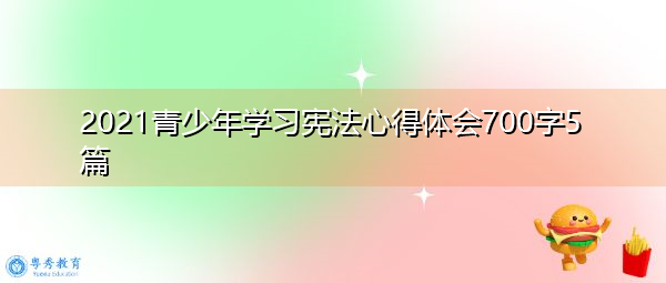 2021青少年学习宪法心得体会700字5篇
