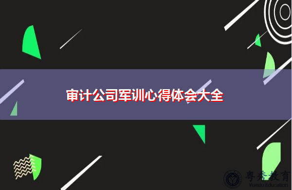 审计公司军训心得体会大全 审计公司军训心得体会大全