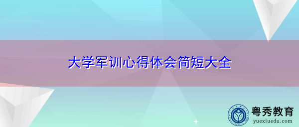大学军训心得体会简短大全 大学军训心得体会简短大全