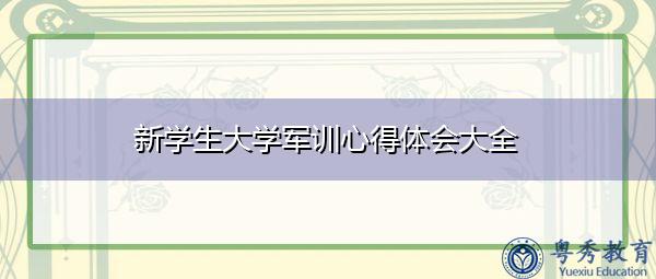新学生大学军训心得体会大全