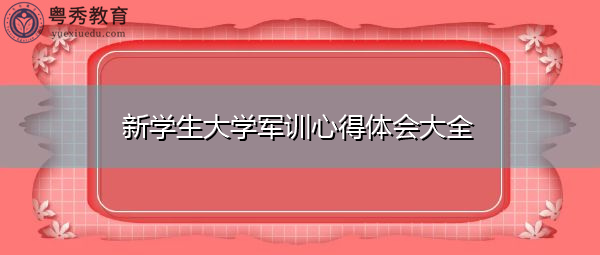 新学生大学军训心得体会大全