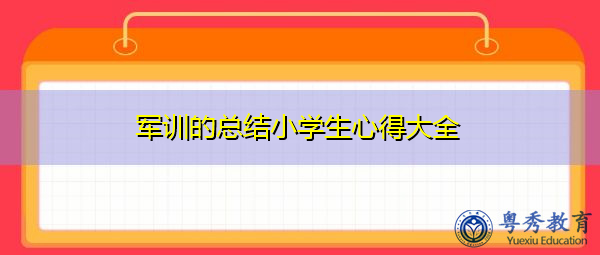 军训的总结小学生心得大全