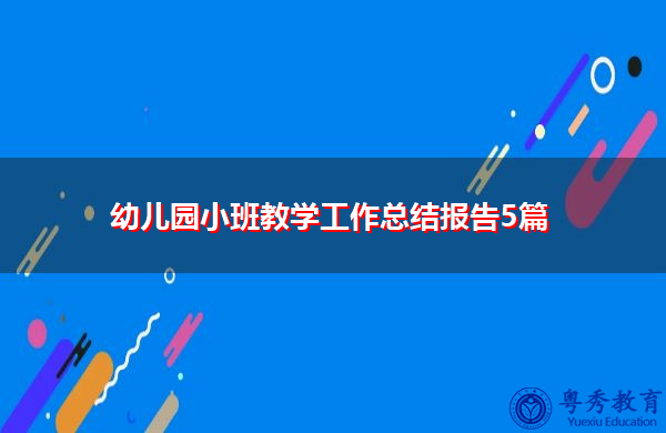 幼儿园小班教学工作总结报告5篇 幼儿园小班教学工作总结报告5篇