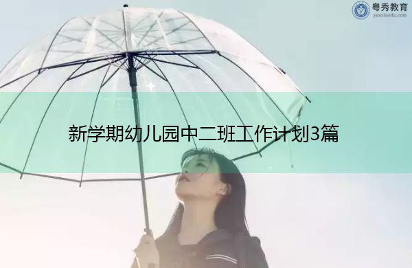 新学期幼儿园中二班工作计划3篇 新学期幼儿园中二班工作计划3篇