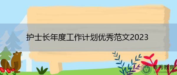 护士长年度工作计划优秀范文2023 护士长年度工作计划优秀范文2023