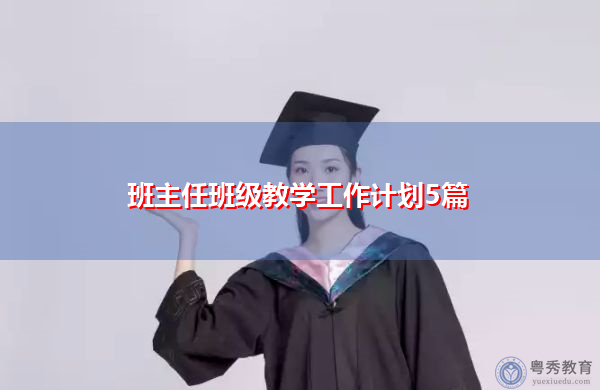 班主任班级教学工作计划5篇