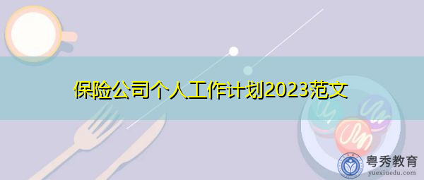 保险公司个人工作计划2023范文 保险公司个人工作计划2023范文