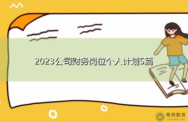 2023公司财务岗位个人计划5篇