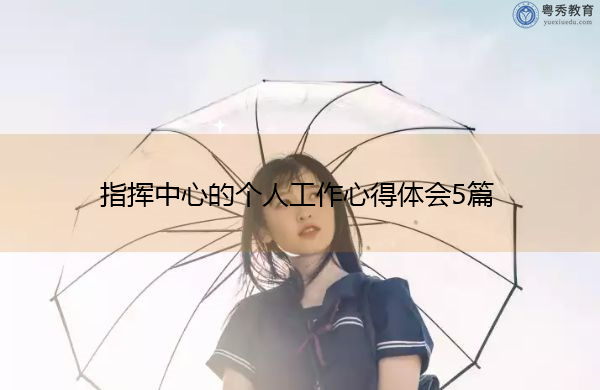 指挥中心的个人工作心得体会5篇 指挥中心的个人工作心得体会5篇